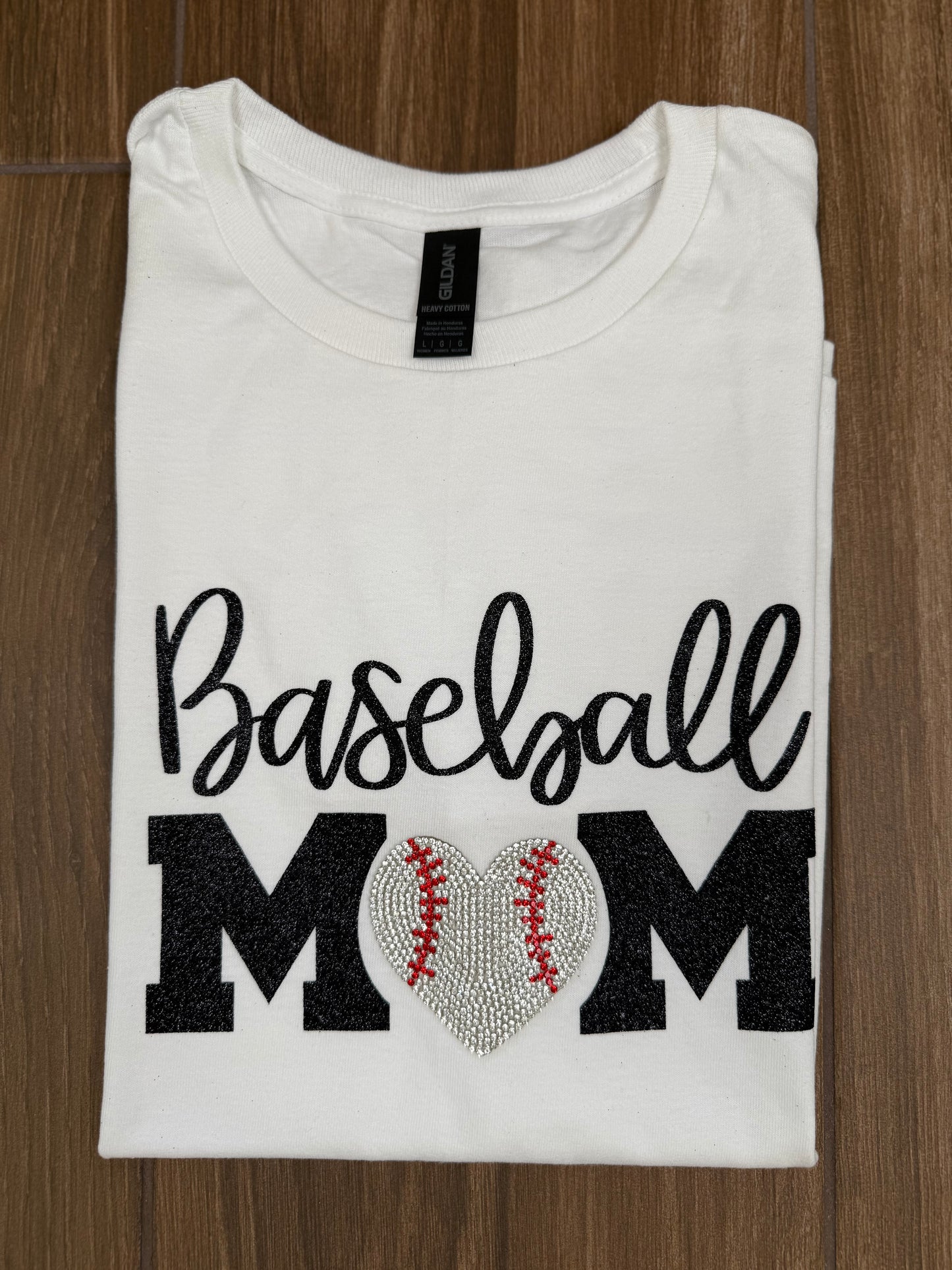 Customized Sports Mom Glitter Tee
