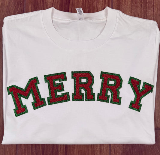Glitter Merry Long Sleeve Crew Neck